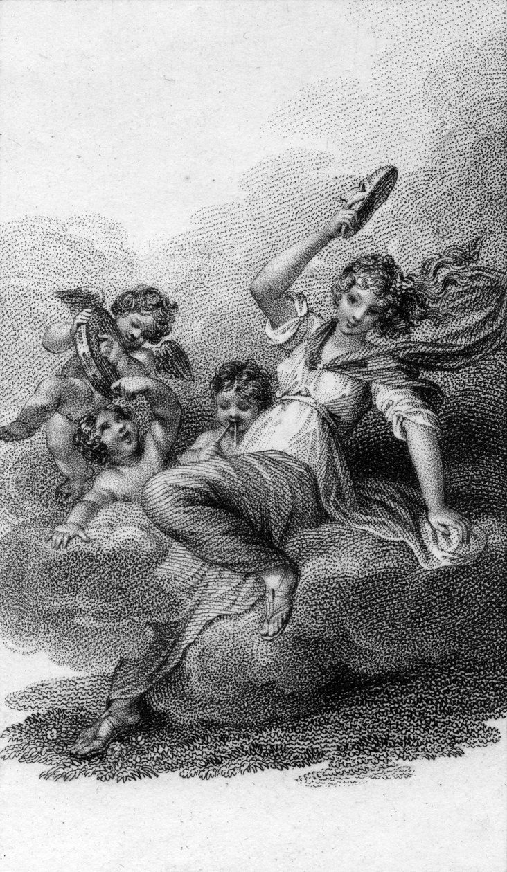 Thalia, komedi ve pastoral şiirin ilham perisi, 1805 by English School