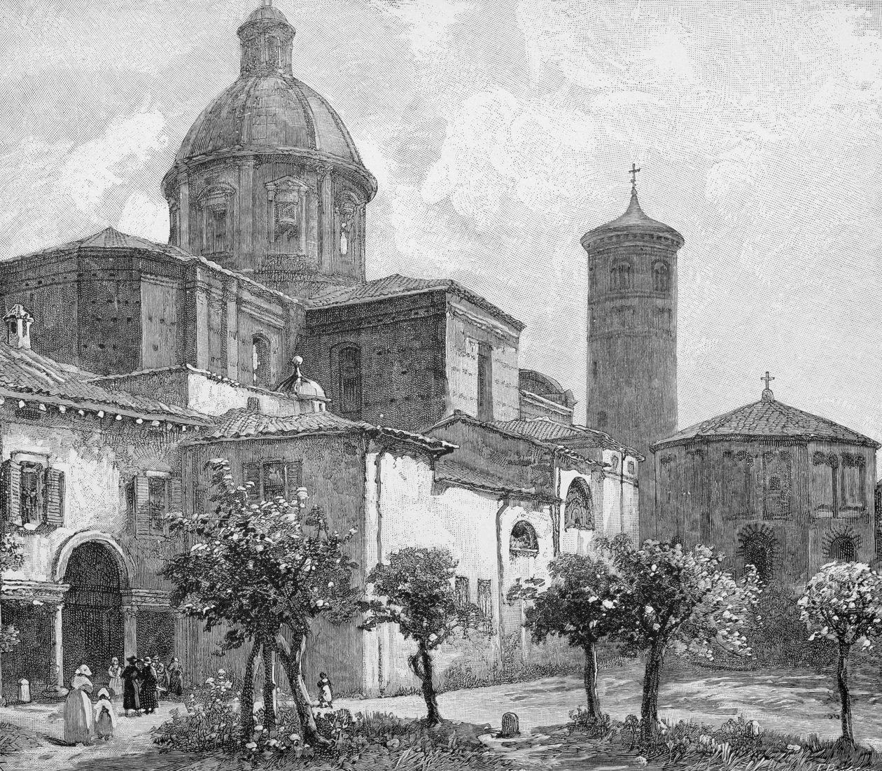 The Cathedral and Baptistery, Ravenna, İtalya, 