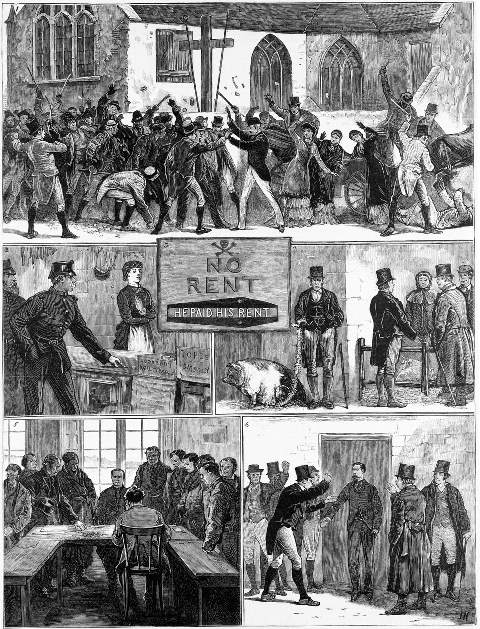The Conditions of Ireland, illustration from 
