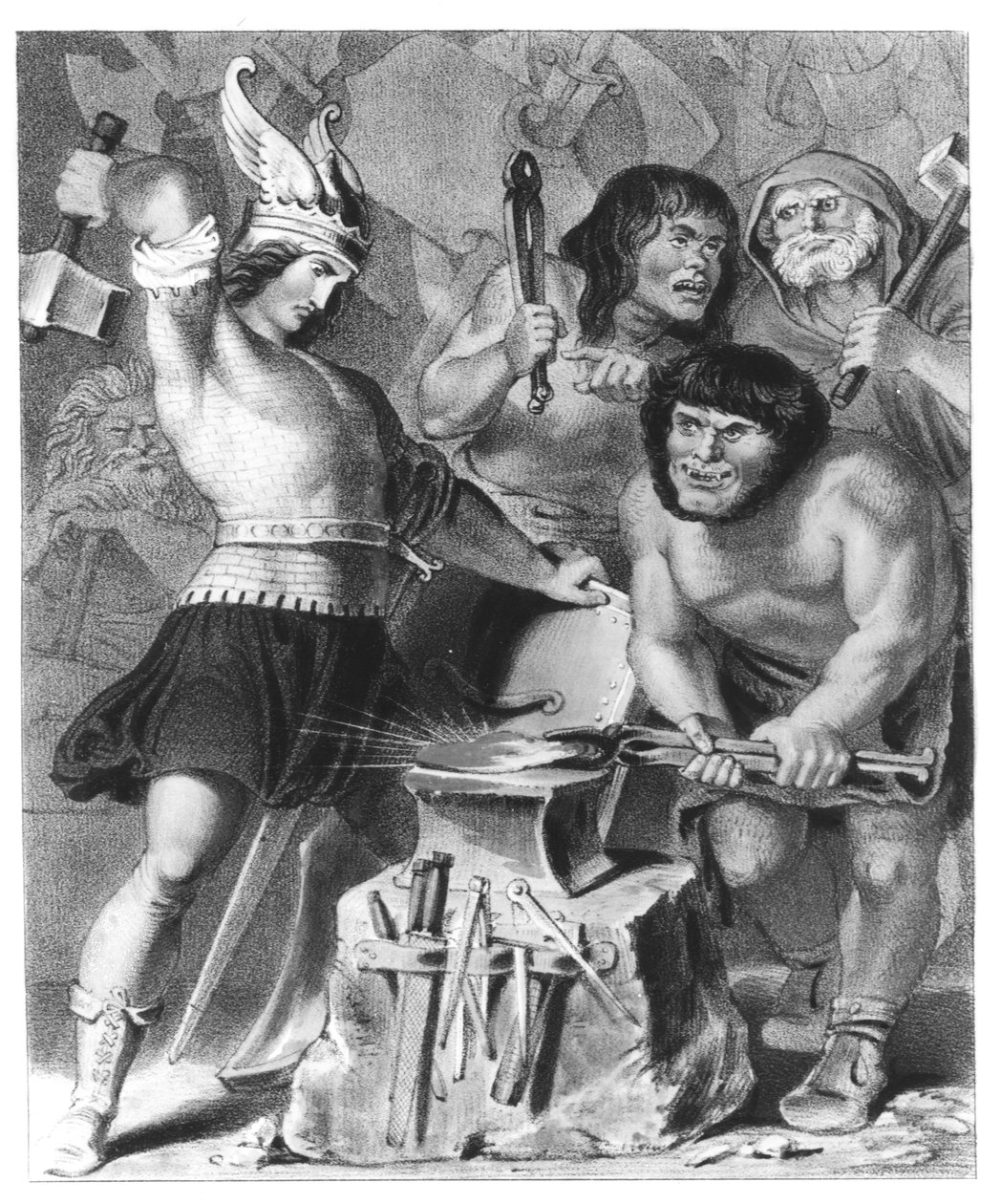 The Forge of Vulcan   by English School