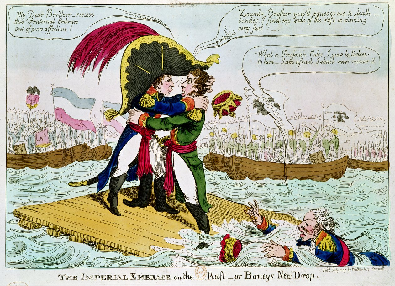 Imperial Embrace veya Boneys New Drop, Walker, Londra, Temmuz 1807 tarafından yayınlandı. by English School