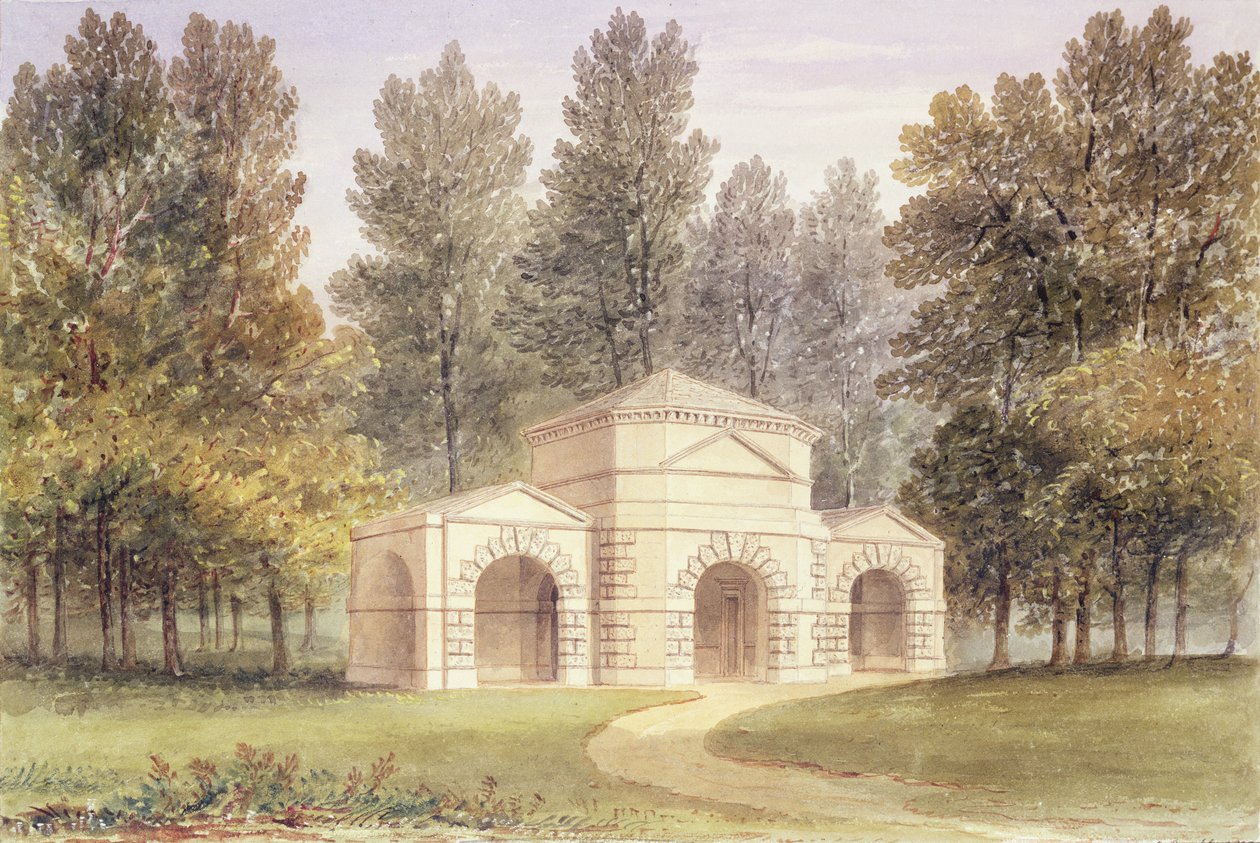 The Pavilion in Kensington Gardens, 1828  by English School