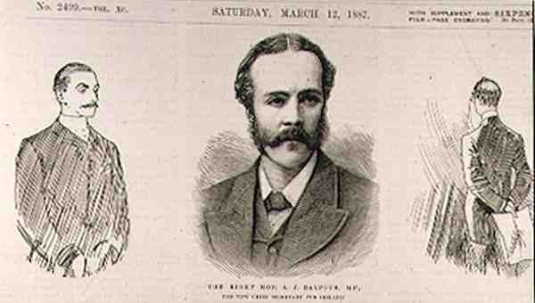 Doğru Hz. A. J. Balfour (1848-1930), M.P., İrlanda