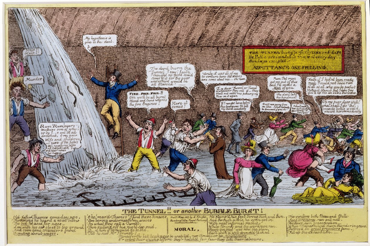 Tünel!!! veya başka bir Kabarcık Patlaması!, 1827 by English School