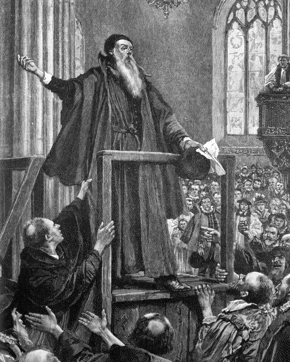Thomas Cranmer (1489-1556) Vaaz Etmek by English School
