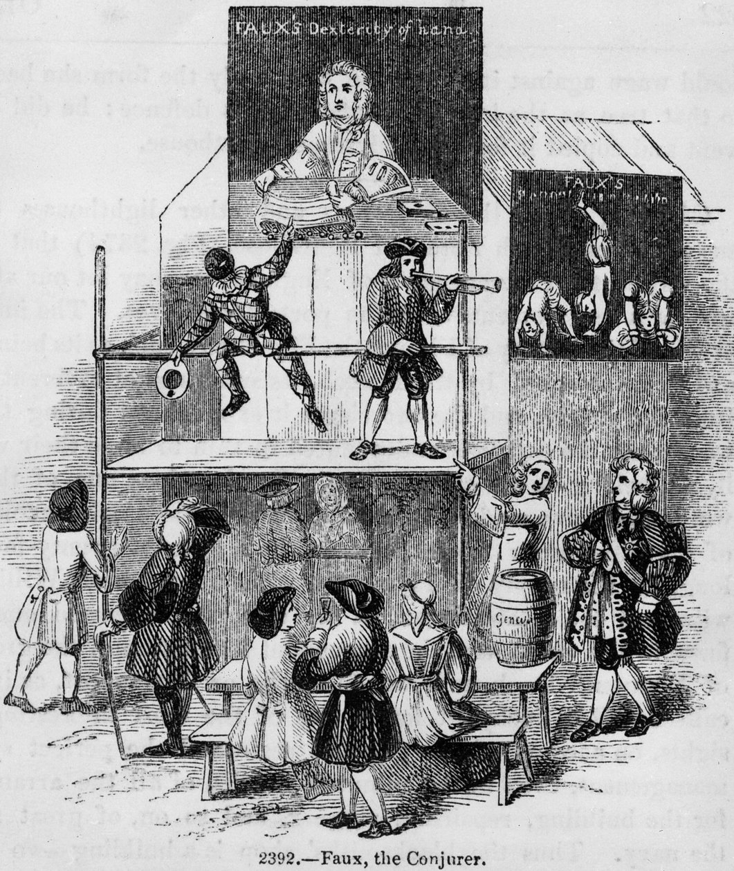 Faux, Conjurer ile İlgili İki Reklam, c.1731-34 (136778 detayı) by English School