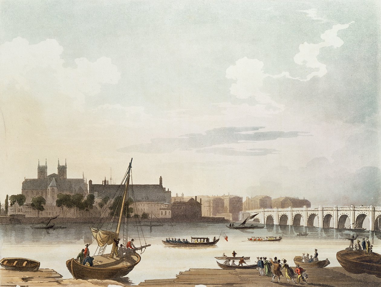 Westminster ve Köprü manzarası by English School