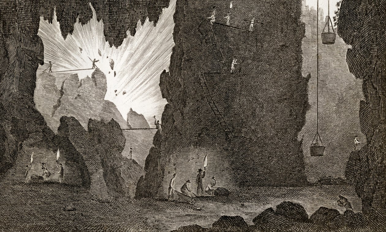 Bir Demir Madeninden Görünüm, c.1783 by English School