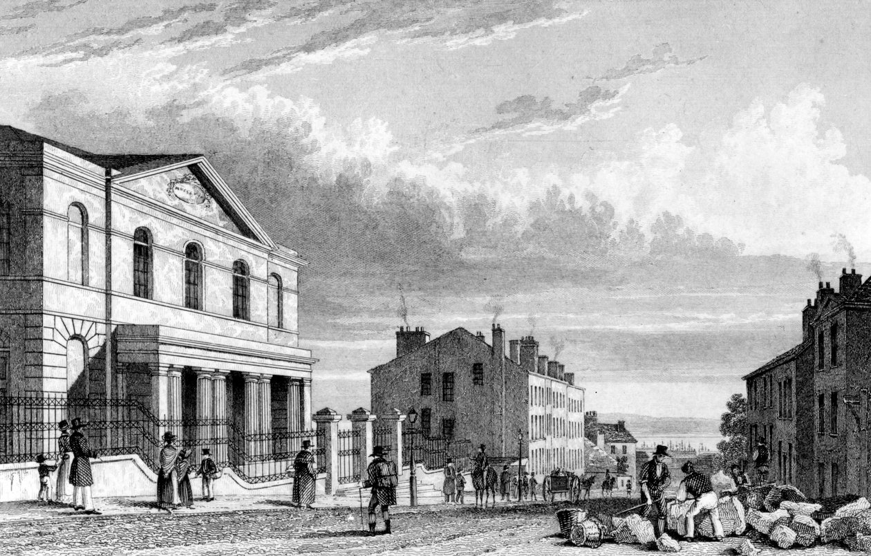Wesleyan Şapeli, Stanhope Caddesi, Liverpool, J. Smith tarafından oyulmuş by English School