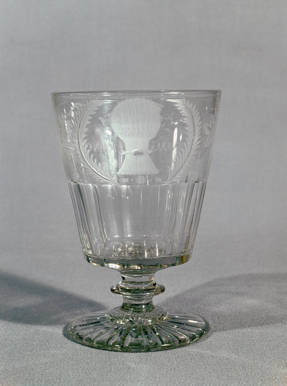 Teker işlemeli kadeh, c.1800-25 (cam) by English School