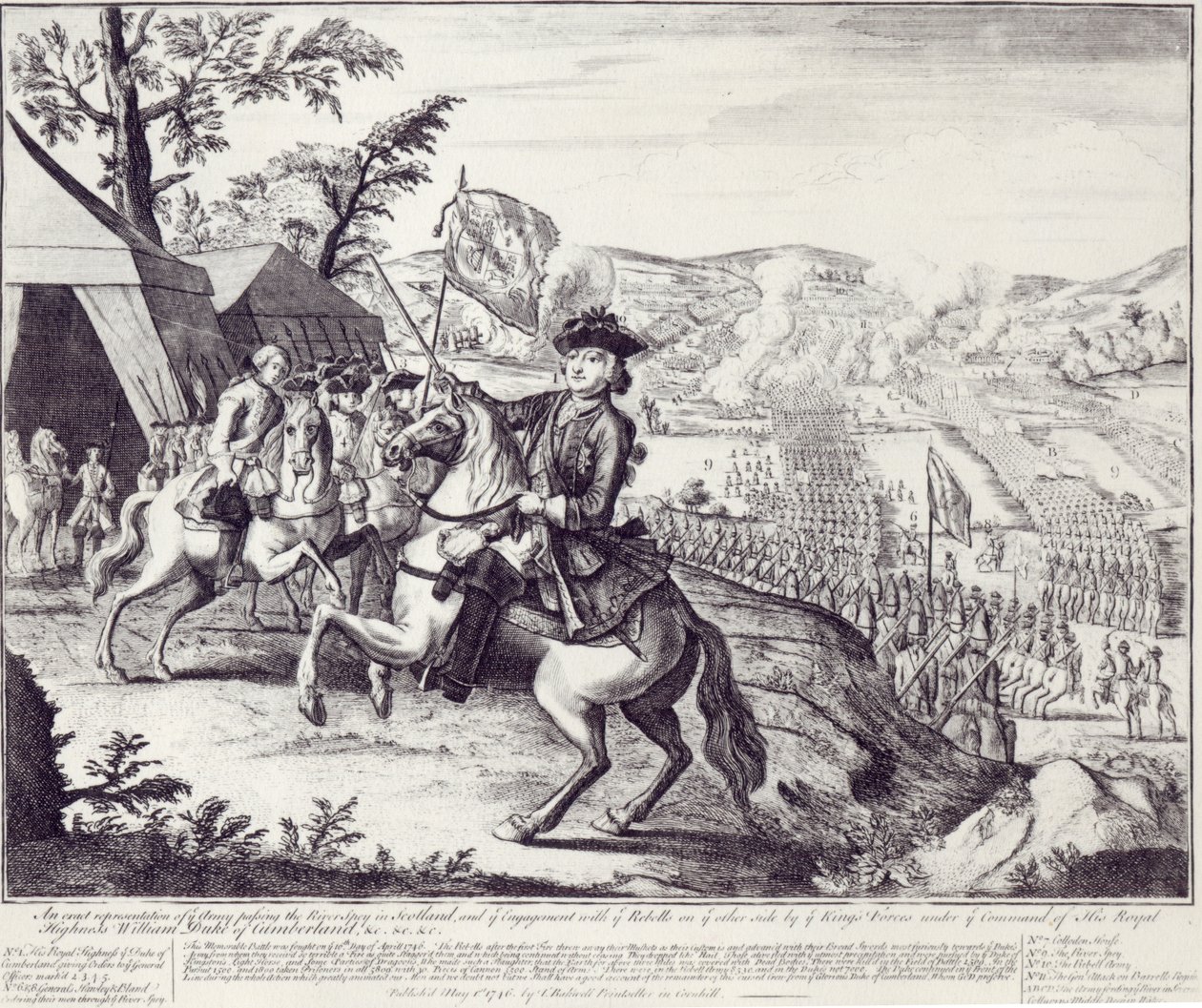 Cumberland William Duke ve Asi Kuvvetler, 1 Mayıs 1746 by English School