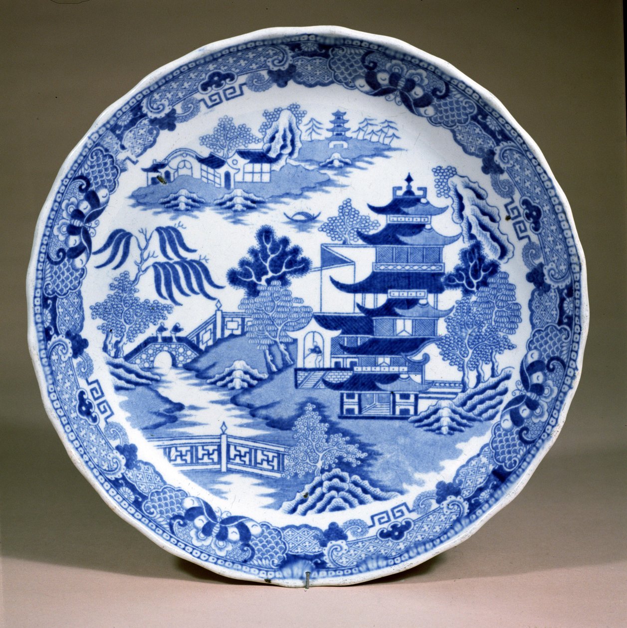 Worcestershire söğüt desenli plaka, Grainger Lee and Company tarafından yapılmıştır, c.1850 (porselen) by English School