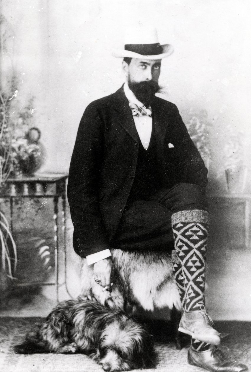 Adrian Hope ile Robbie, c. 1880-1900 by English Photographer