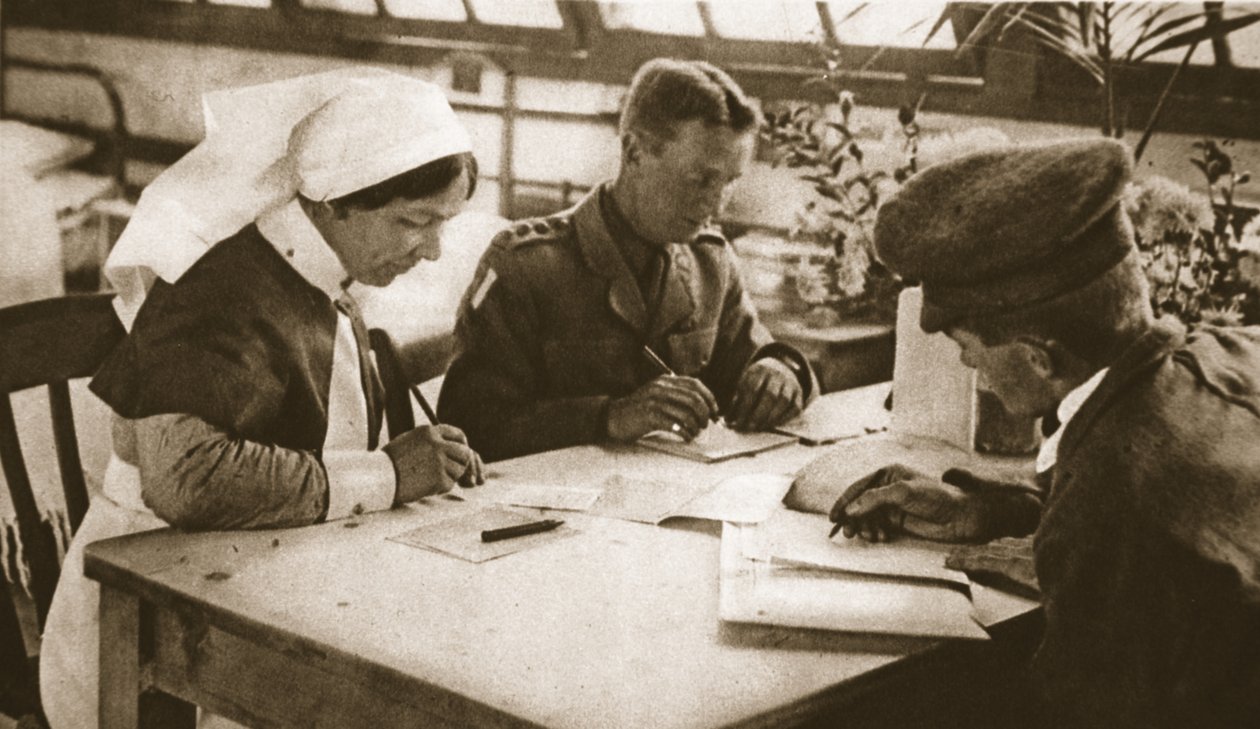 Avustralyalılar ve Zorunlu Askerlik: Bir Londra hastanesinde Avustralya oylaması nasıl alınır, The Illustrated War News