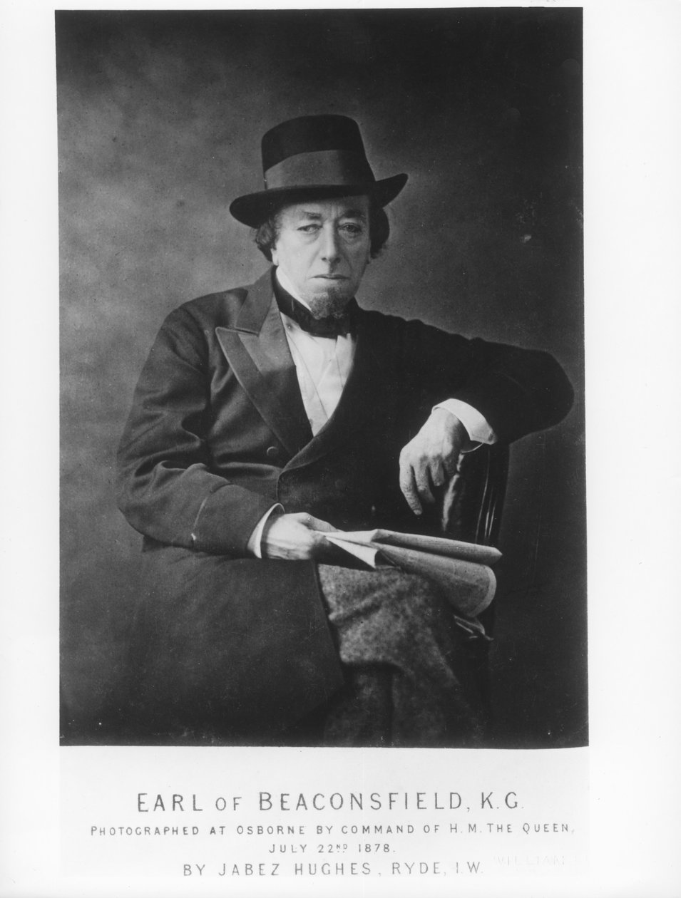Benjamin Disraeli, Beaconsfield 1. Kontu (1804-81) Jabez Hughes tarafından Osborne House, Wight Adası