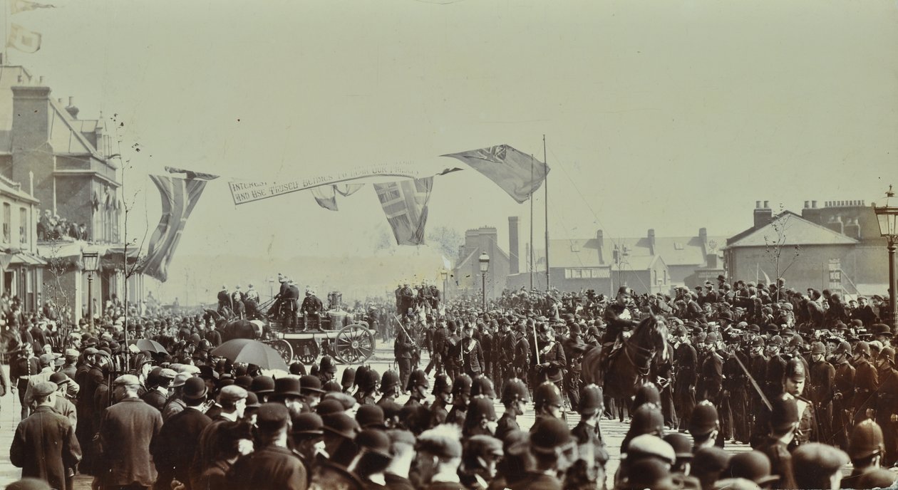 Blackwall Tüneli: Galler Prensi, daha sonra Kral VII. Edward ve Prenses İskenderiye tünelin tören açılışına katılıyor, 1897 by English Photographer