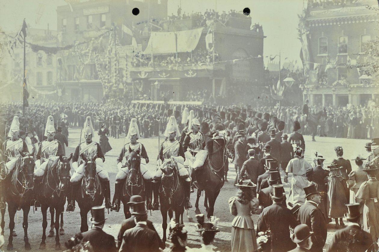 Blackwall Tüneli: Galler Prensi, daha sonra Kral VII. Edward ve Prenses İskenderiye tünelin tören açılışına katılıyor, 1897 by English Photographer