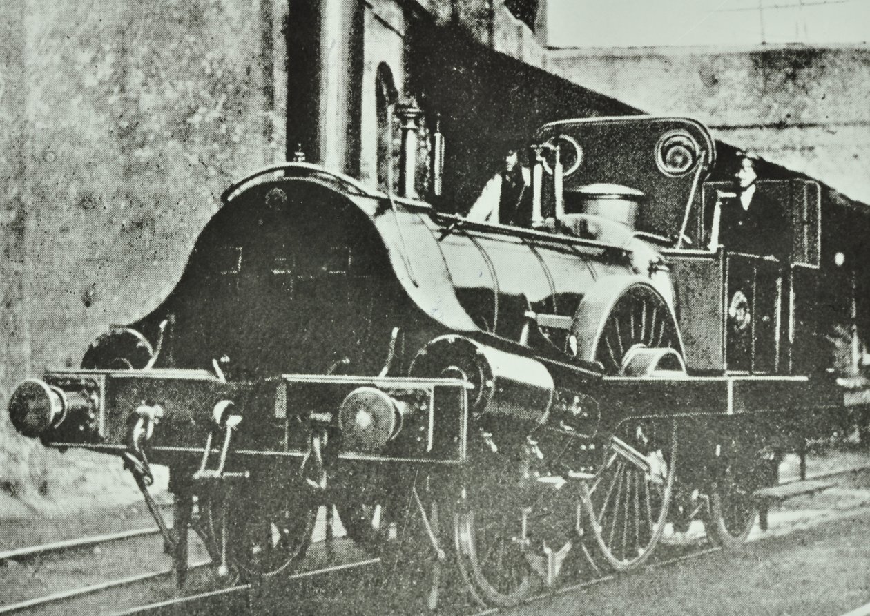 Great Eastern Railway (Londra ve Blackwall bölümü) Tek sürücülü tank lokomotifi, 1860 by English Photographer