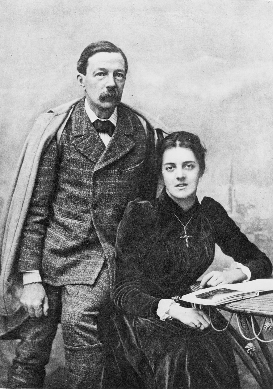 John Addington Symonds (1840-93) ve Kızı, 1891 by English Photographer