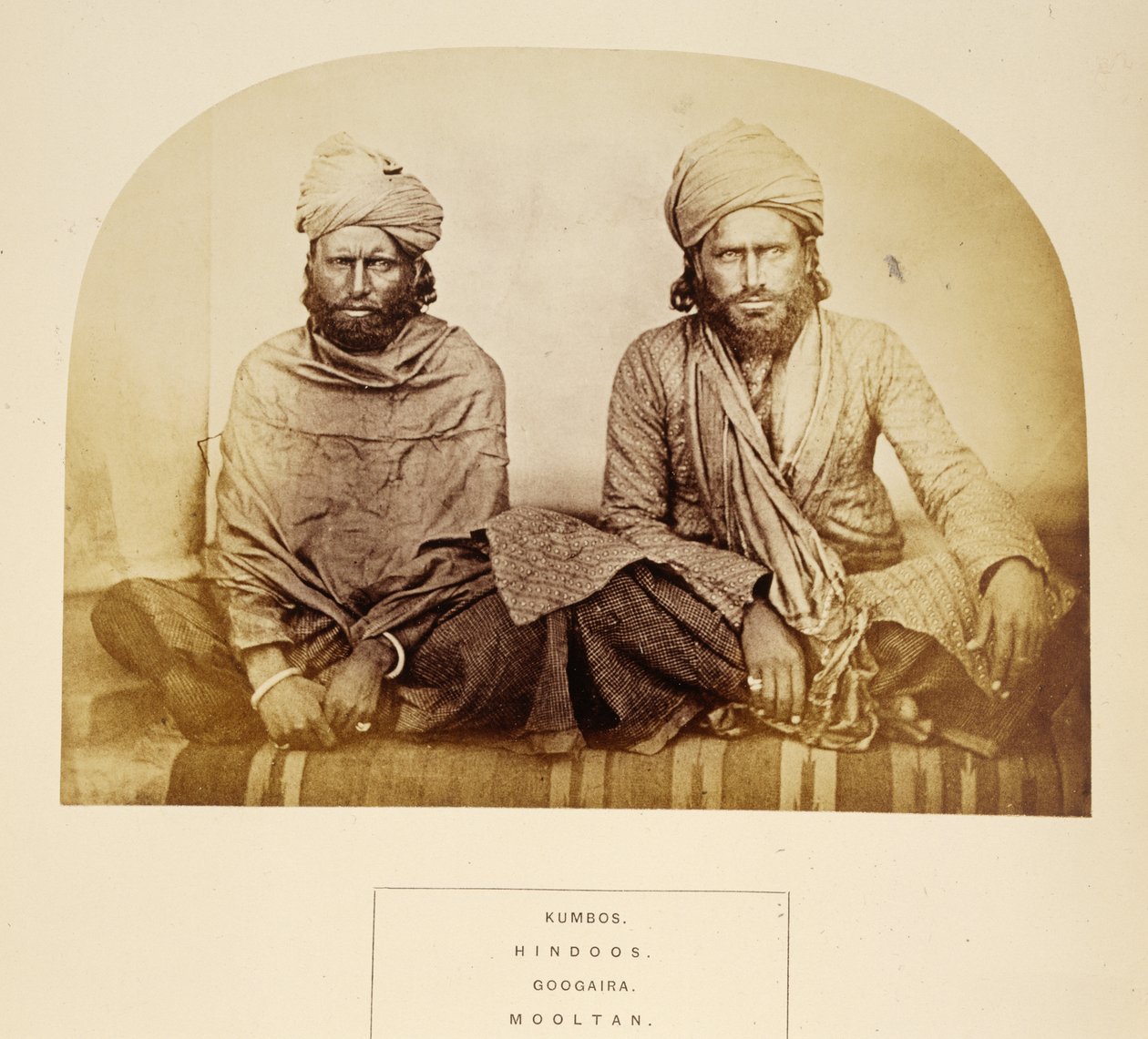 Kumbos, Hindoos, Googaira, Mooltan, from The People of India, J. Forbes Watson tarafından, 1868