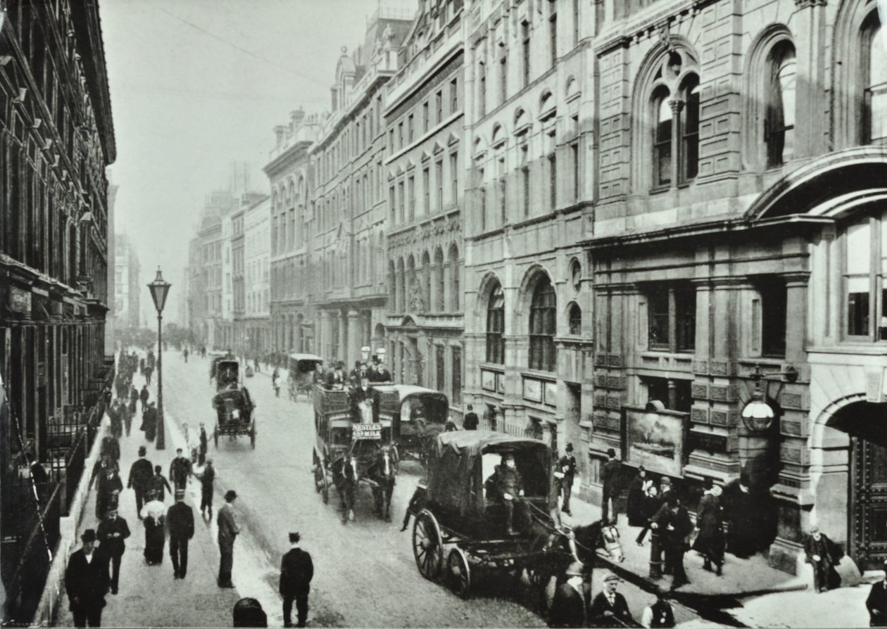 Leadenhall Caddesi, Londra Şehri, 1895 by English Photographer