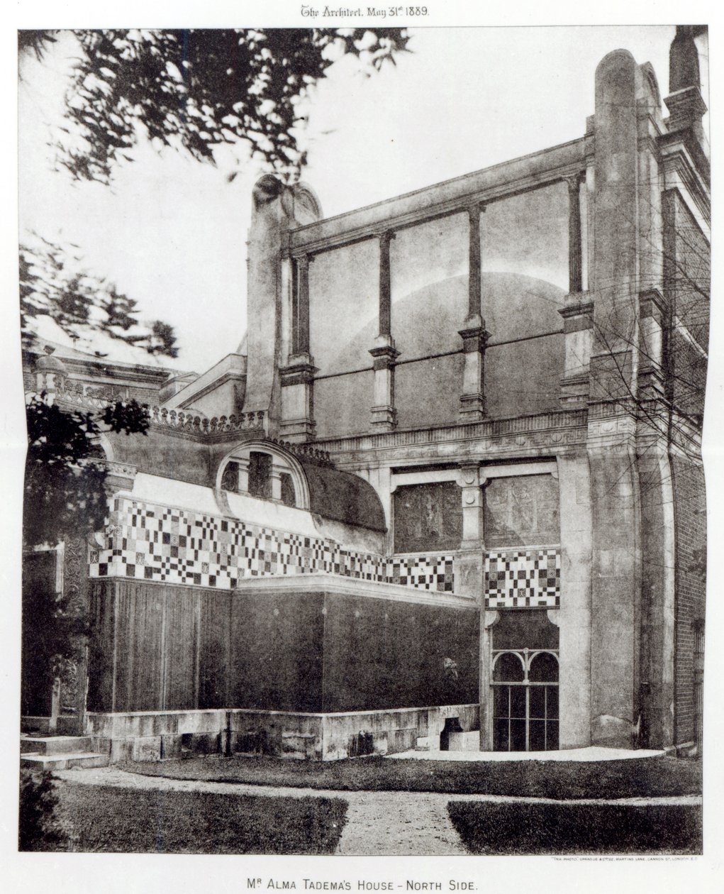 Bay Alma Tademas Evi, Kuzey Yakası, 34 Grove End Yolu, Londra, 1889 by English Photographer