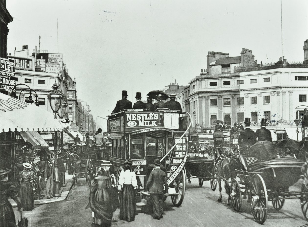 Oxford Circus, Westminster LB: doğuya bakış, 1895 by English Photographer