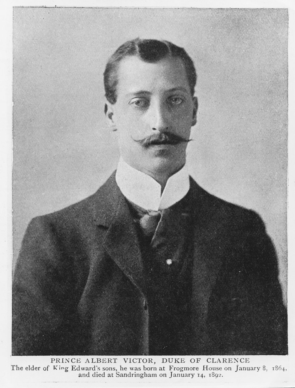 Prens Albert Victor, Clarence Dükü ve Avondale (1864-92) (s/b fotoğraf) by English Photographer
