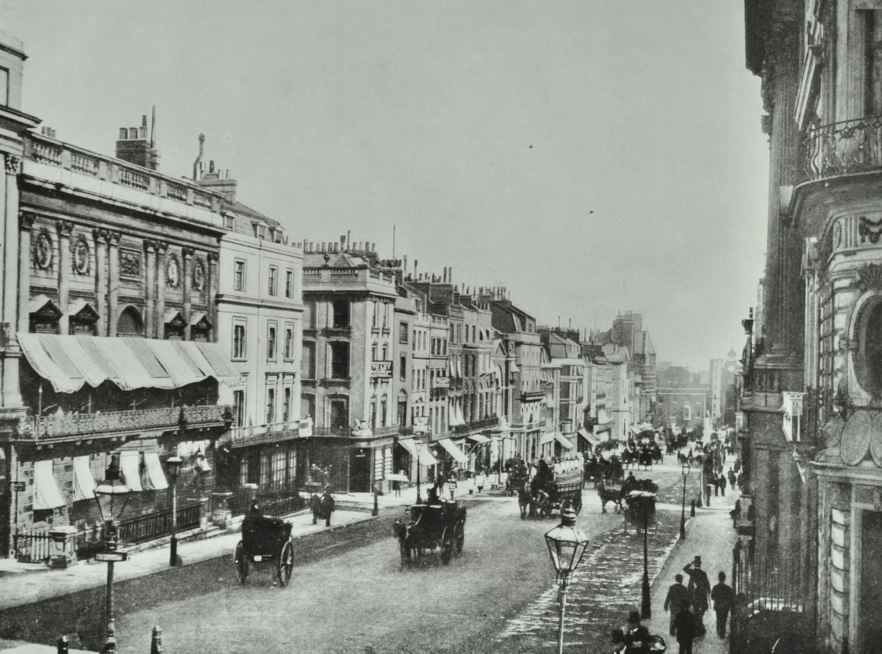 Saint Jamess Street, Westminster LB: güneye bakış, 1896 by English Photographer