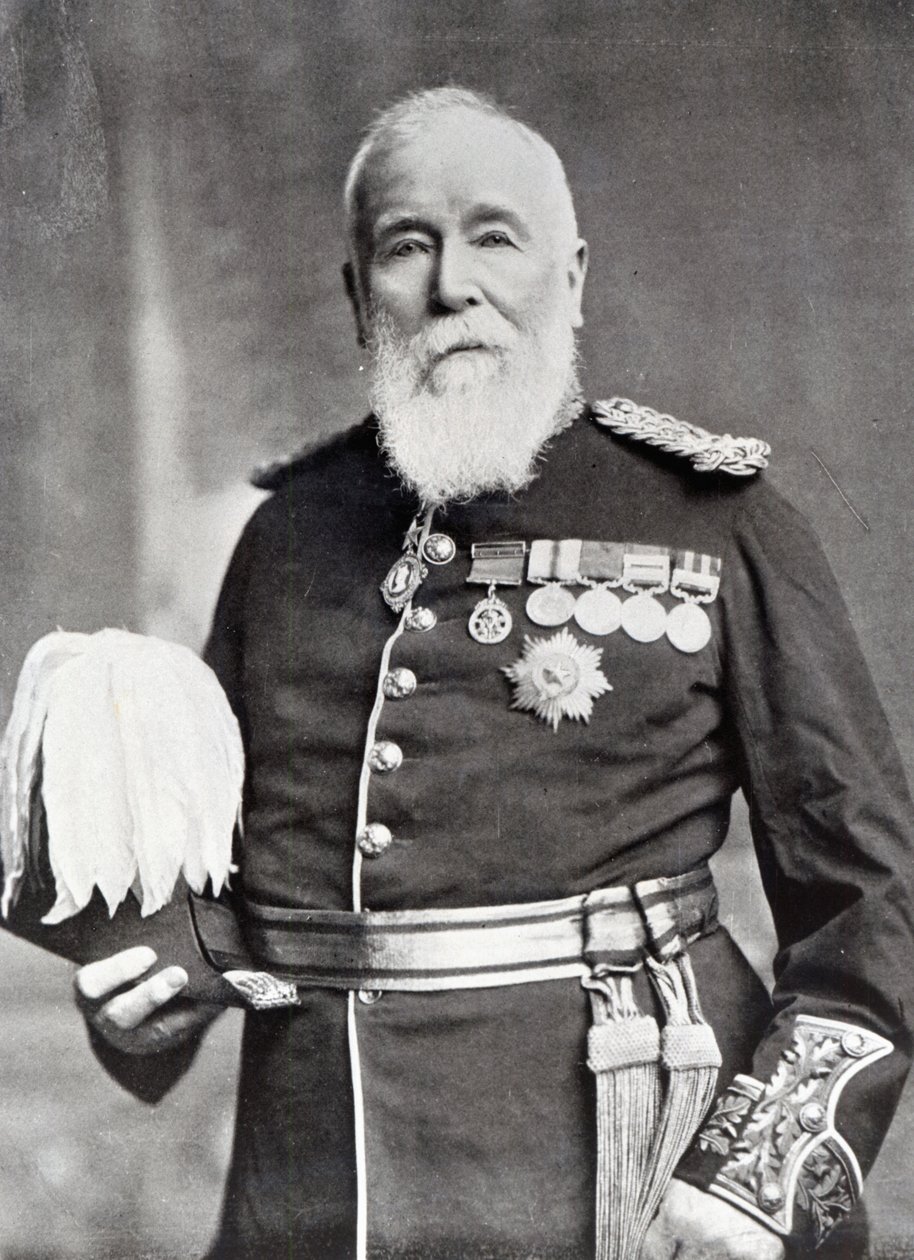 Sir Harry Burnett Lumsden (s/b fotoğraf) by English Photographer
