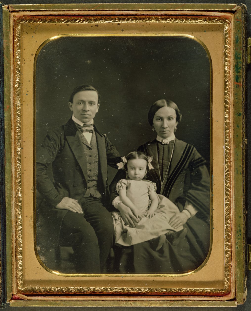 Hiller ailesi, c.1850 (dagerreyotipi) by English Photographer