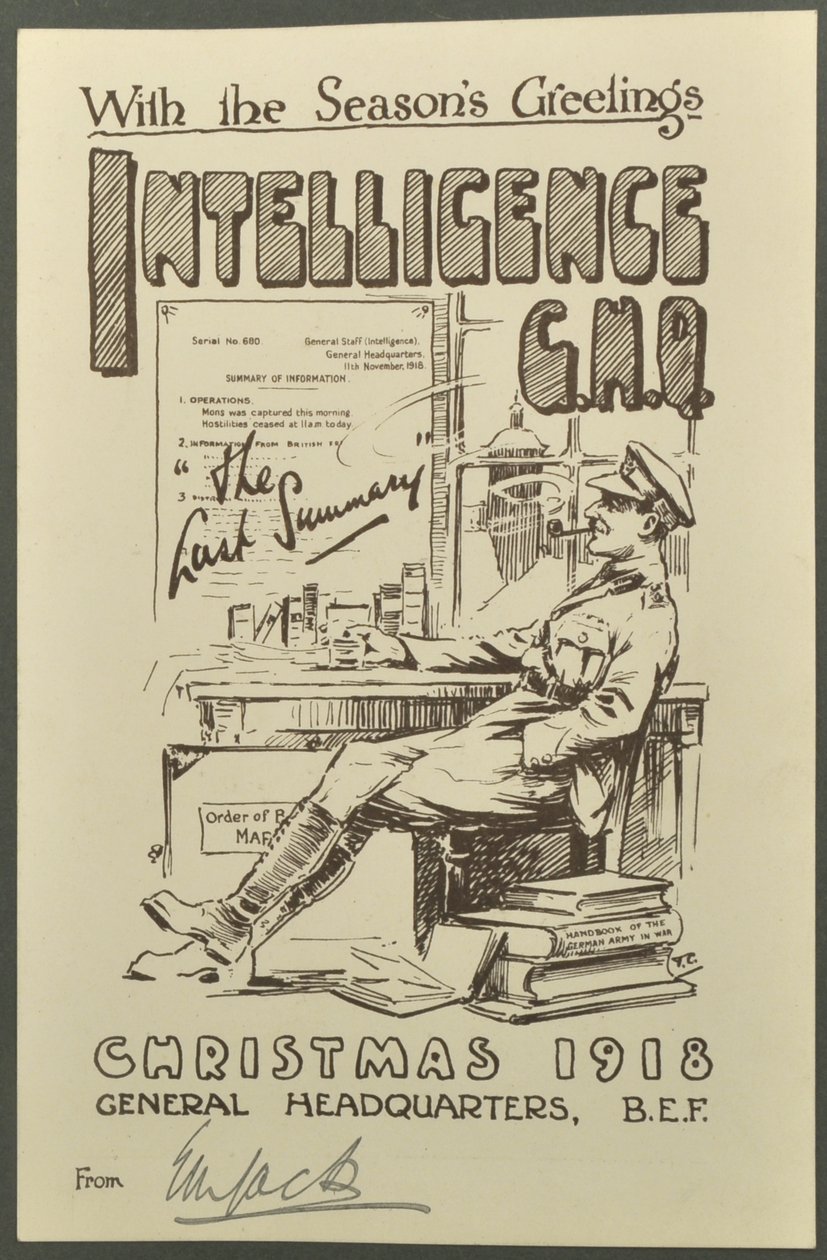 Mevsim Selamları ile, İstihbarat G.H.Q., Noel 1918, E. M. Jack