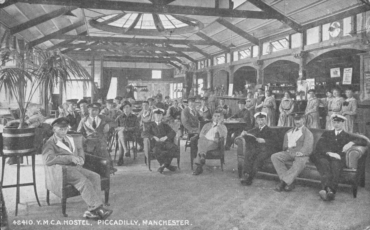 YMCA Hostel, Piccadilly, Manchester, c.1910 by English Photographer