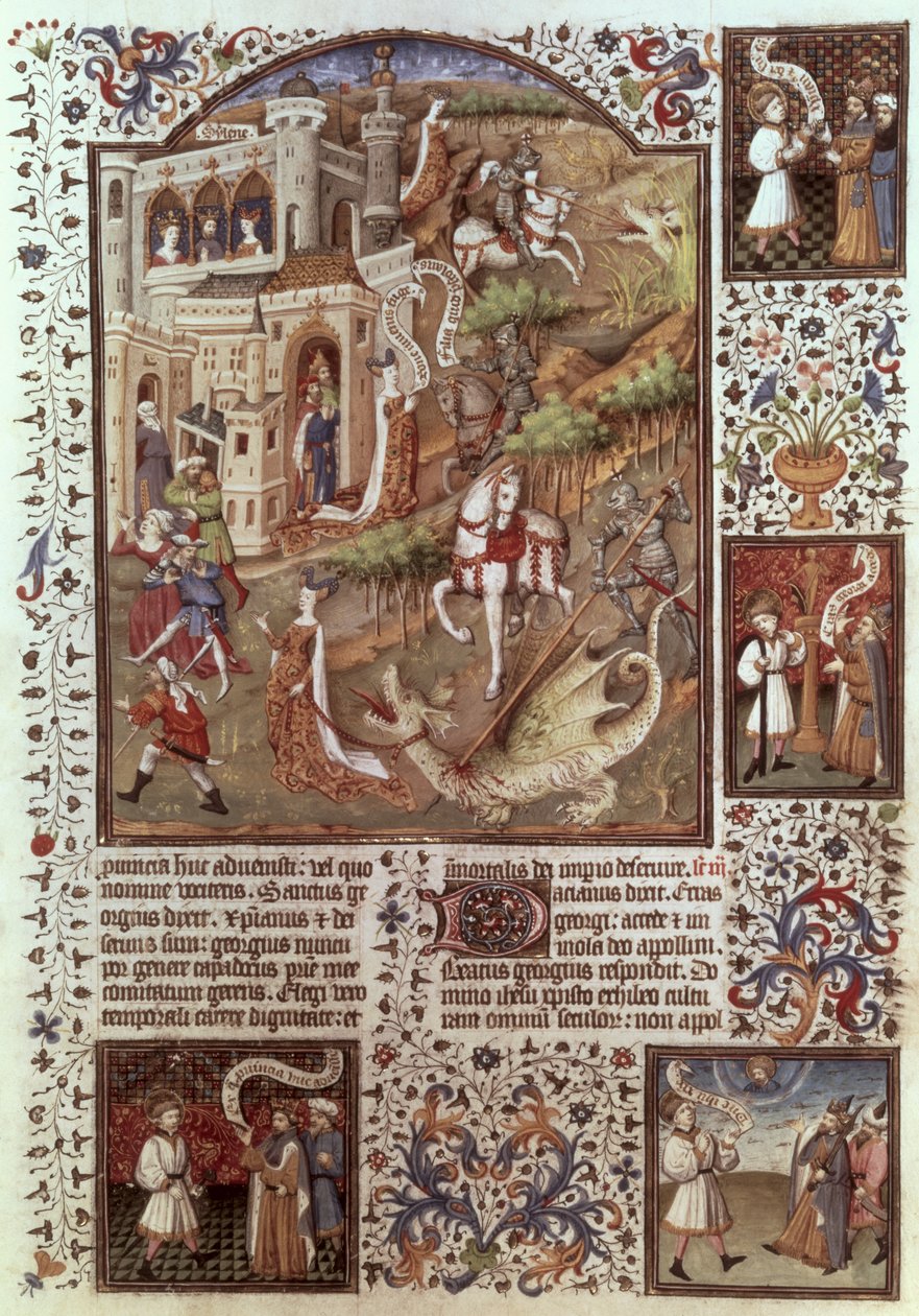 17294, fol 448 St. George, Dragons