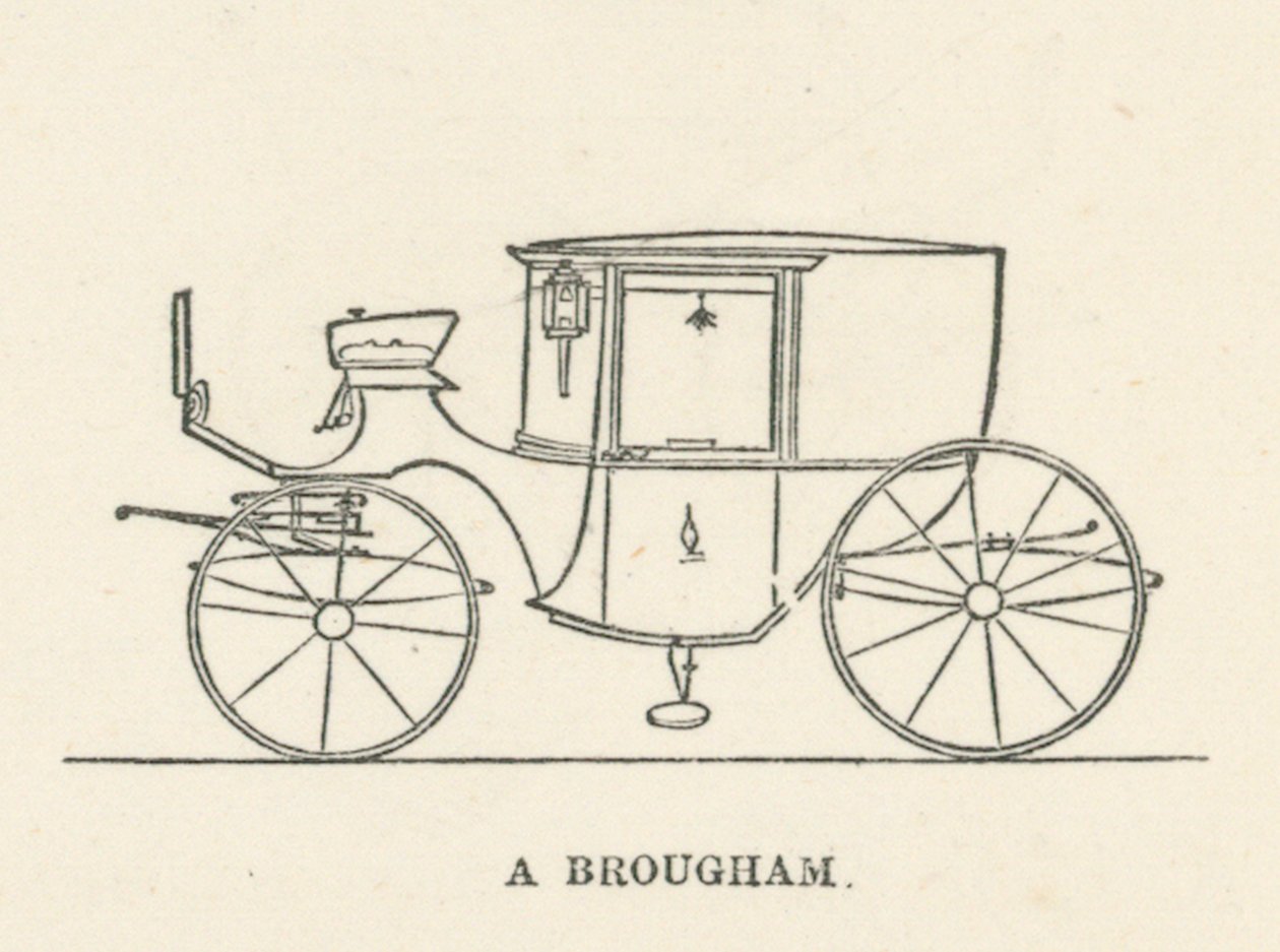 A Brougham (gravür) by English School