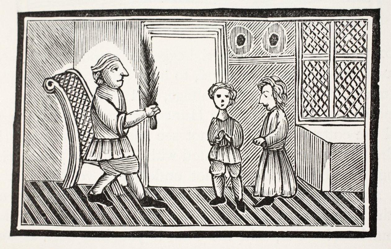Bir Baba ve Oğulları, John Ashton tarafından yazılan On sekizinci Yüzyılın Bölüm kitaplarından bir örnek, pub. 1882 by English School