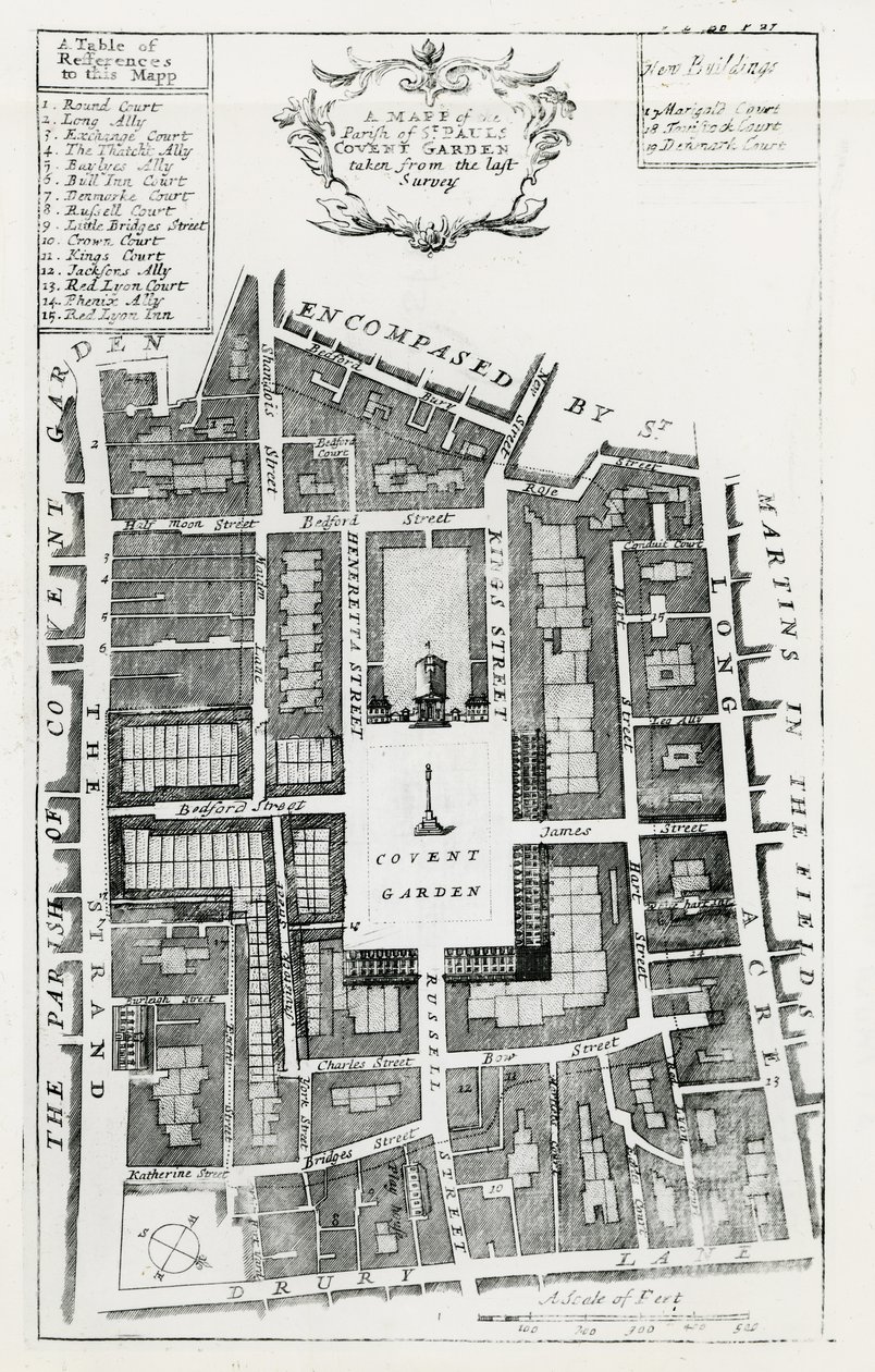 Son Anketten alınan St Pauls Covent Garden Parish Haritası by English School