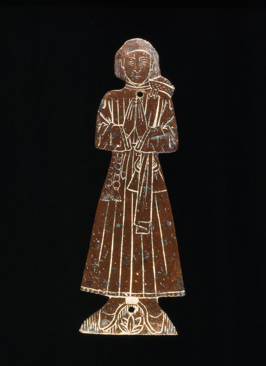 Bir Ortaçağ kilisesi pirinci, 14. (pirinç) by English School