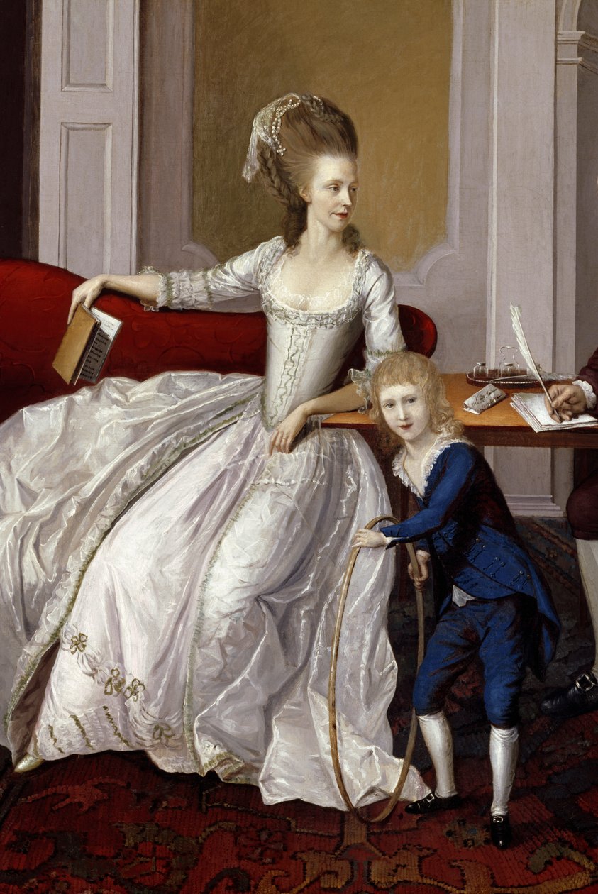 Bir Anne ve Çocuk, c.1780 by English School