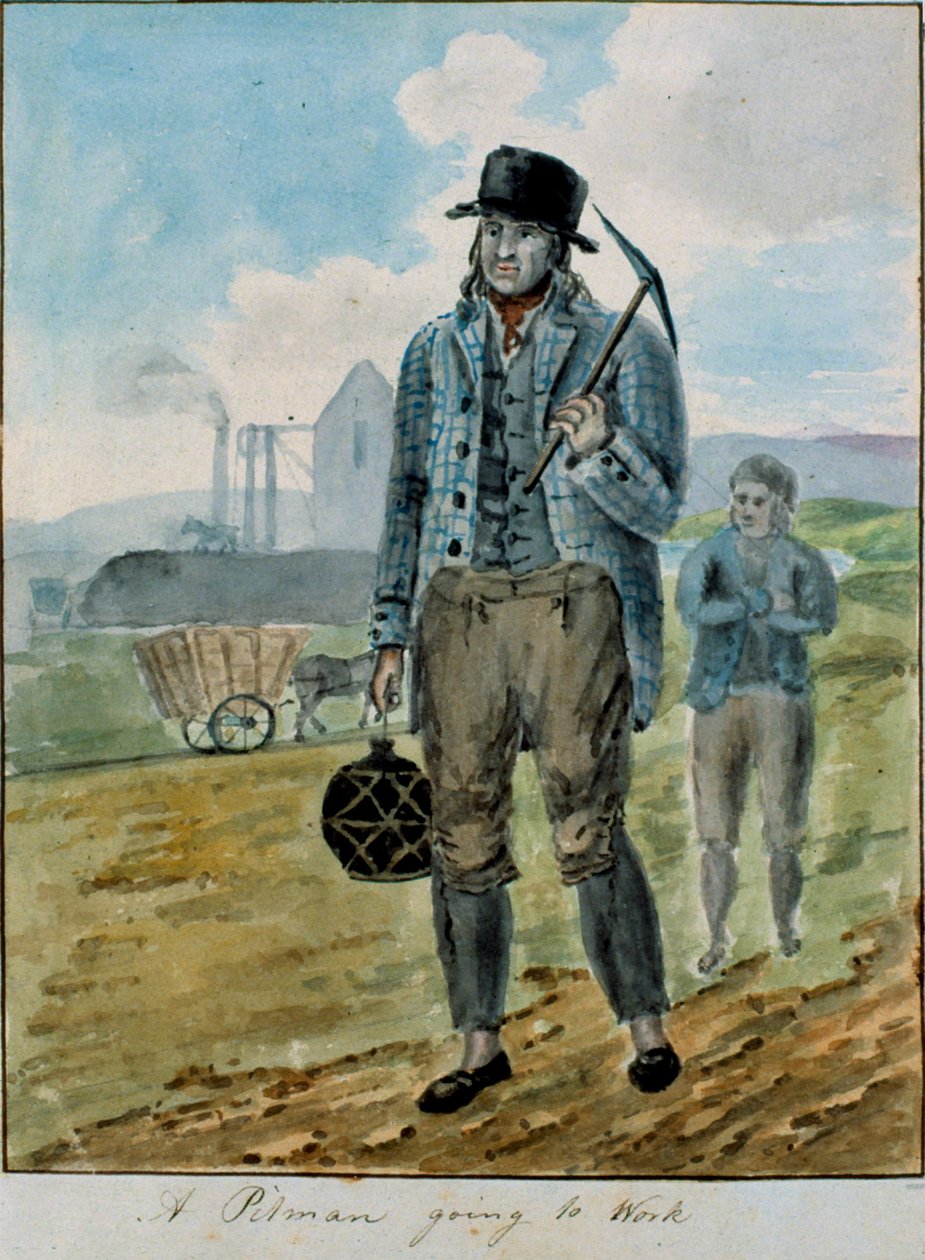 Bir Pitman İşe Gidiyor (kağıt üzerine suluboya) by English School