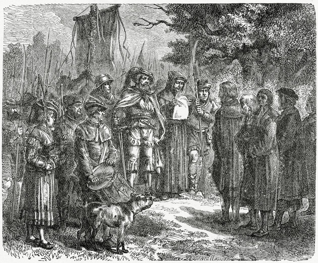 Haraç isteyen Hırsız Şövalye, 1882 by English School