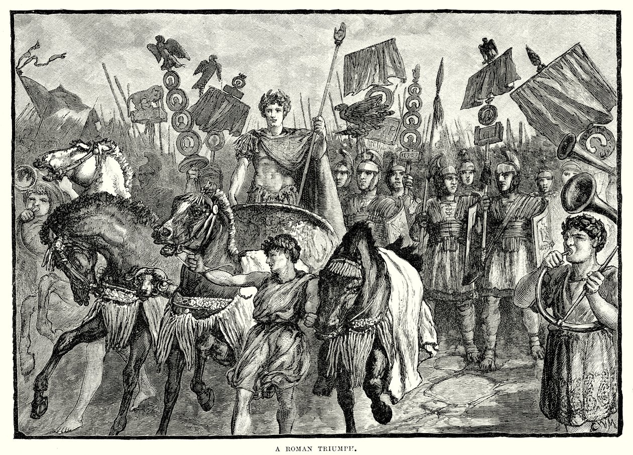 Bir Roma zaferi (gravür) by English School