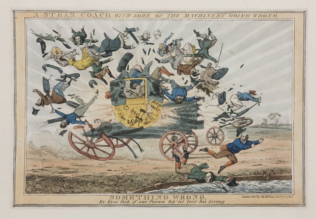 Bazı Makinelerin Ters Olması Olan Bir Buharlı Koç, c.1825 by English School