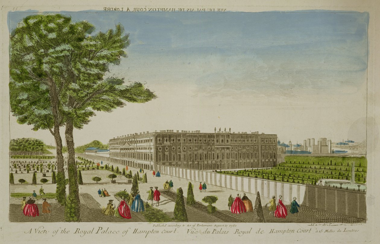 1760 yılında yayınlanan Hampton Court Kraliyet Sarayı