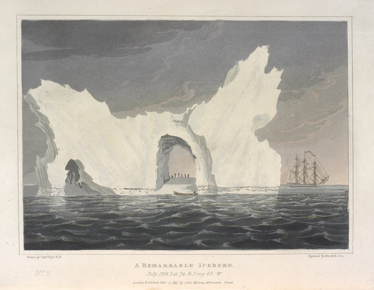 Olağanüstü bir buzdağı. Temmuz 1818. Enlem.74 ve Uzun.64.W, 