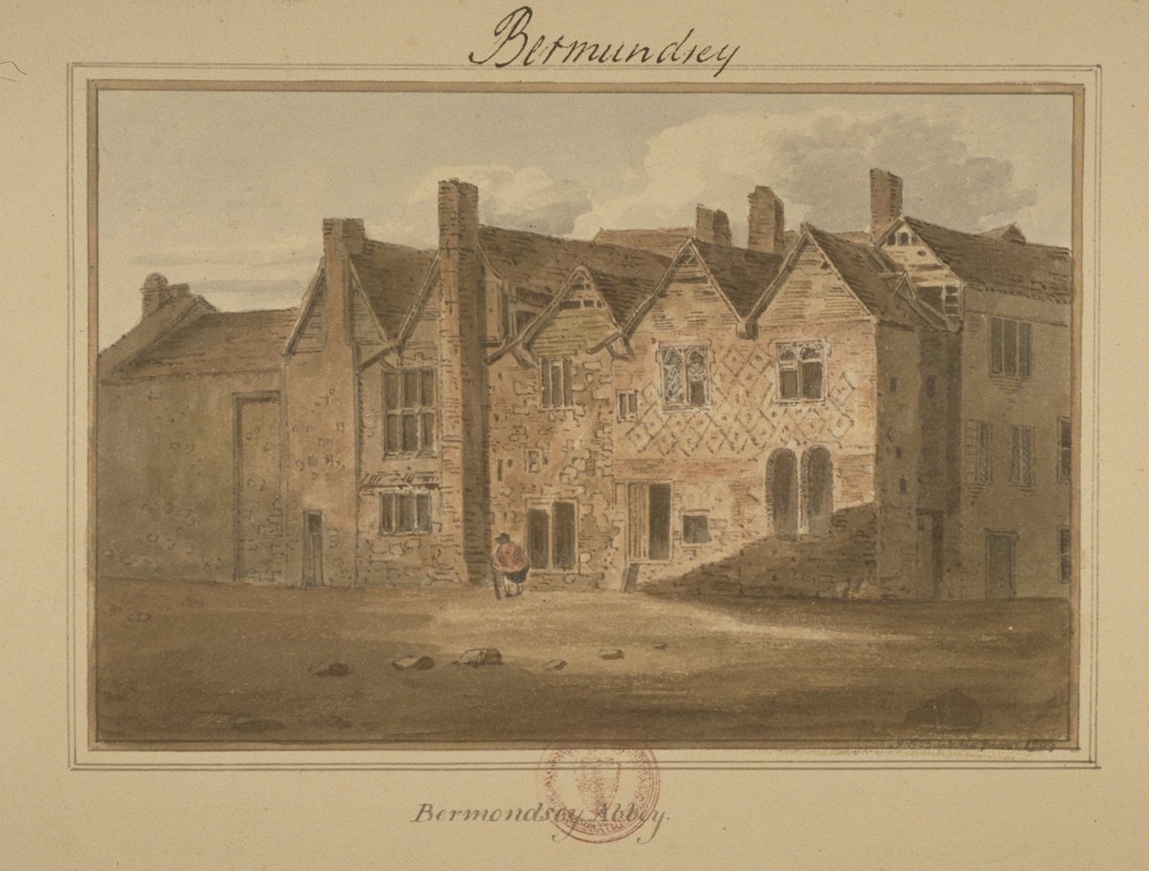 Aziz Kurtarıcı Manastırı, Bermondsey, 1809 (kağıt üzerinde wc) by English School