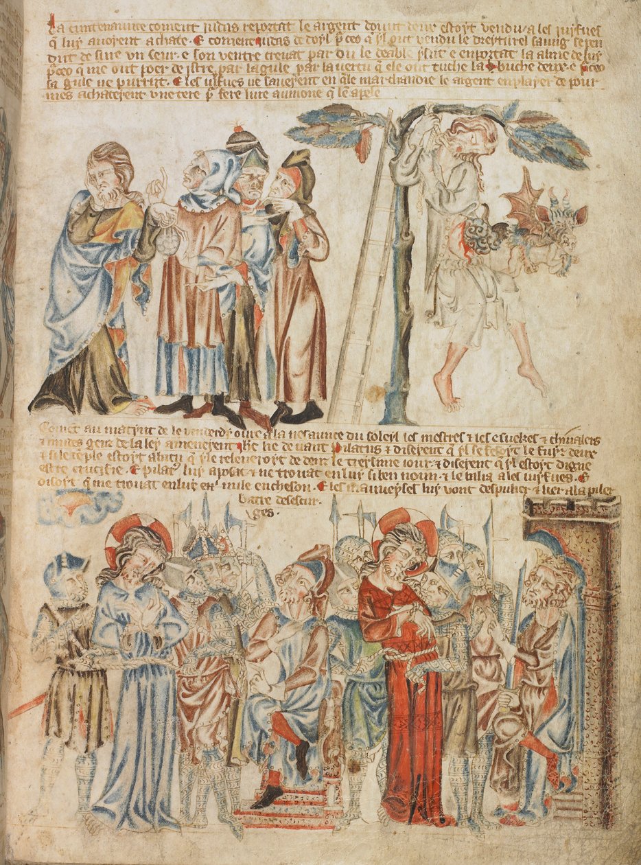 Ekle. 47682, f.30, Yahuda otuz gümüşü geri verir; Yahuda