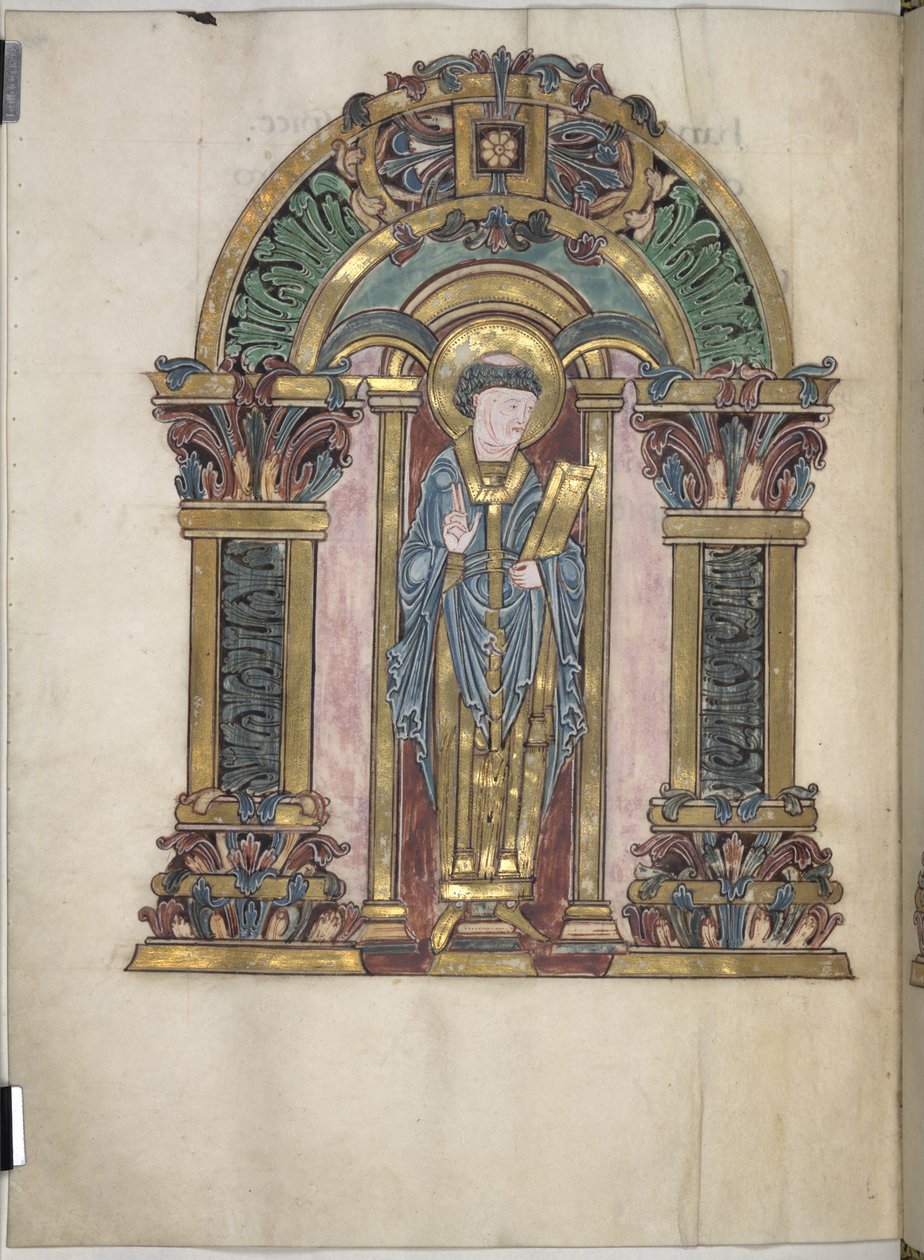 Ekle. 49598, f.97v, St Swithun, Aziz Aethelwold