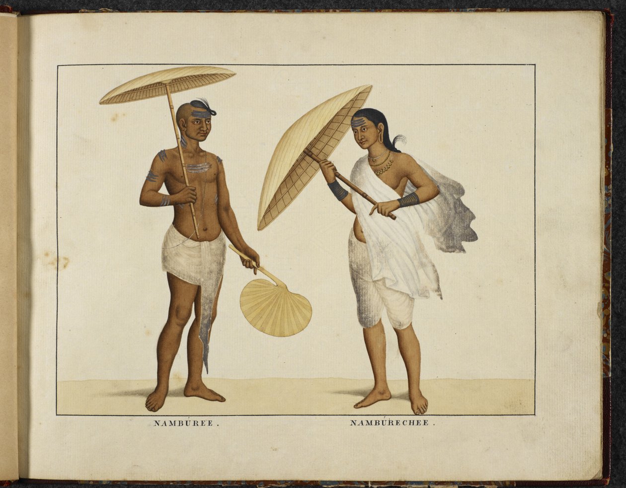 Add Veya 1335 İki Kerala Brahmin, c.1828 (el boyaması taş) by English School
