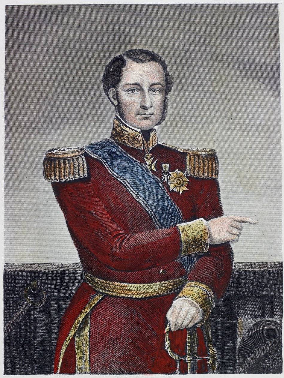 Amiral Hamelin (renkli gravür) by English School